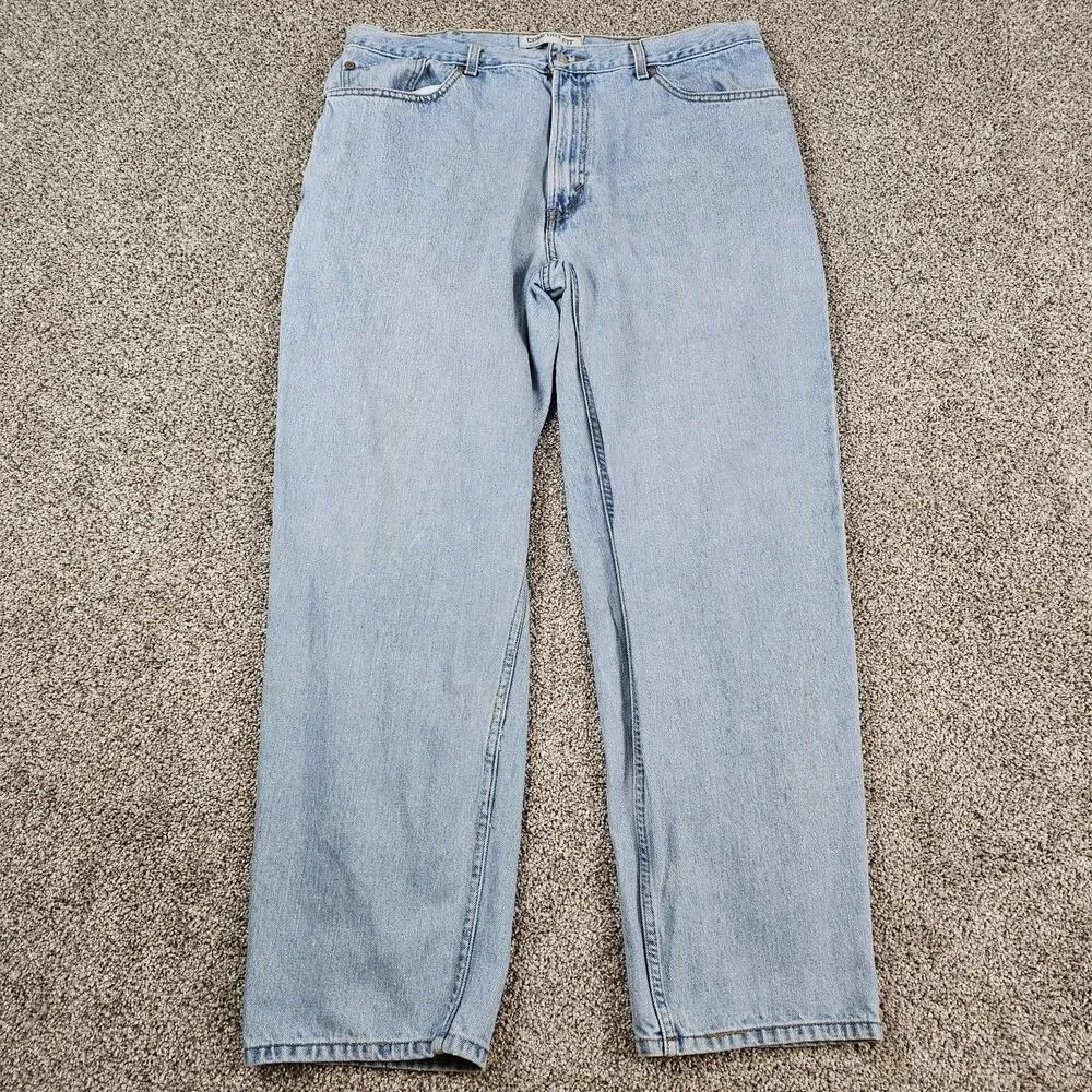 Levis 550 Jeans Mens 38x31 Blue Denim Relaxed Tapered Grunge Skate Distressed